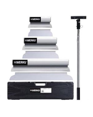 JUEGO ESPATULAS EMPLASTECER INOX. C/MANGO TELESCOPICO